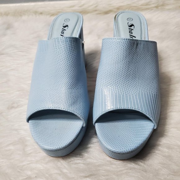 Baby Blue Platform Chunky Heeled Sandals from She In, 11 - Picture 6 of 8